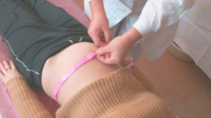 измерение окружности живота