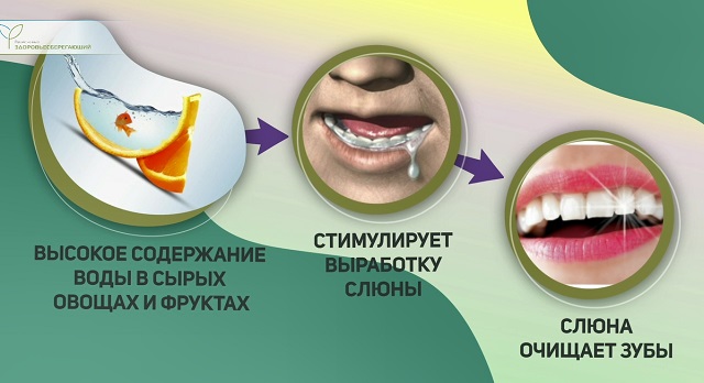 сырые овощи и фрукты