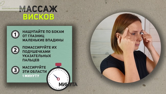 Массаж висков
