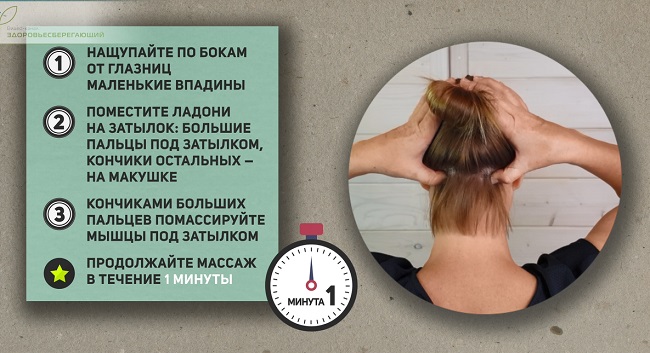 массаж подзатылочных мышц