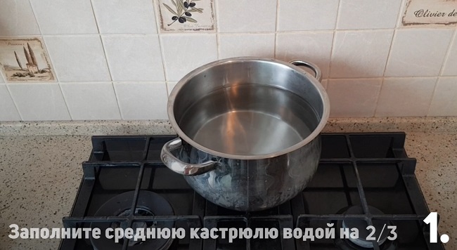 вскипятить воду в кастрюле