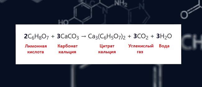 формула получения цитрата кальция