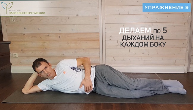 дыхание животом на боку