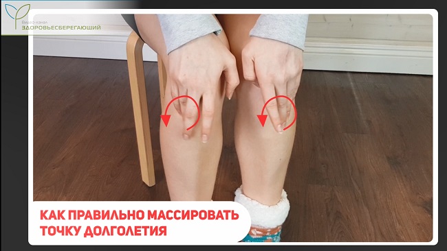 как массировать точку долголетия