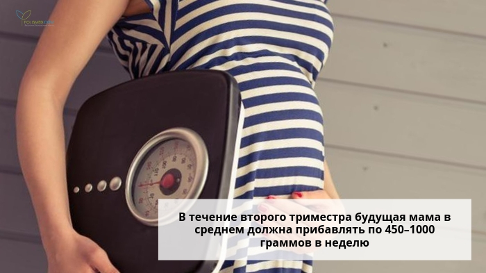 Беременная женщина с весами