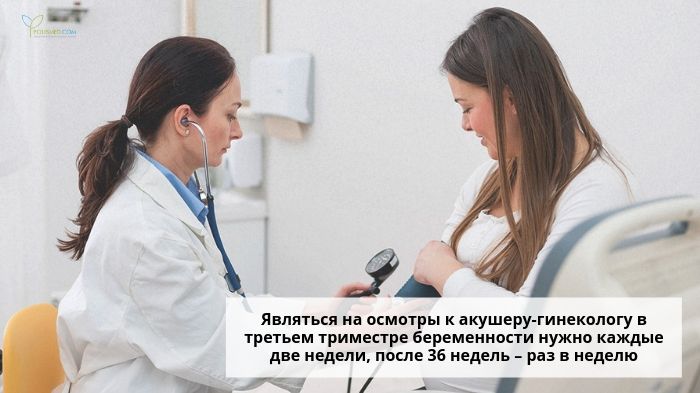 Врач замеряет давление у беременной женщины