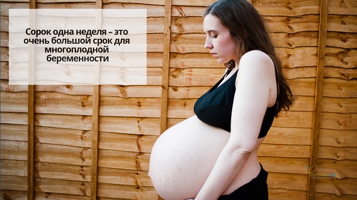 Беременная женщина с большим животом