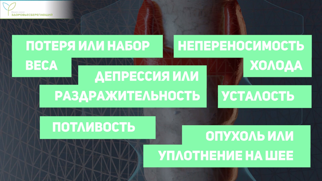 Симптомы нарушения работы щитовидки