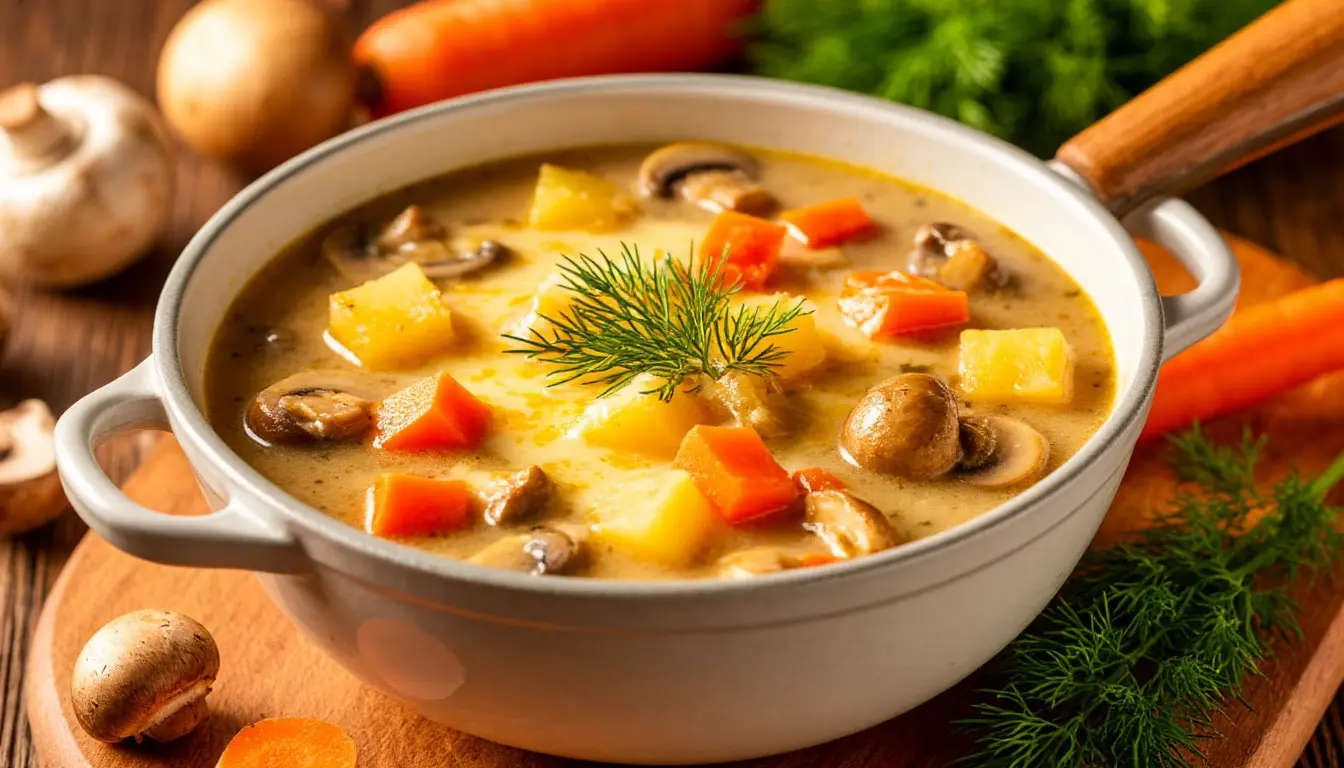 В грибы — каплю соевого, и бульон не готовлю: самый вкусный осенний суп — сливочная деликатес на сентябрьский обед