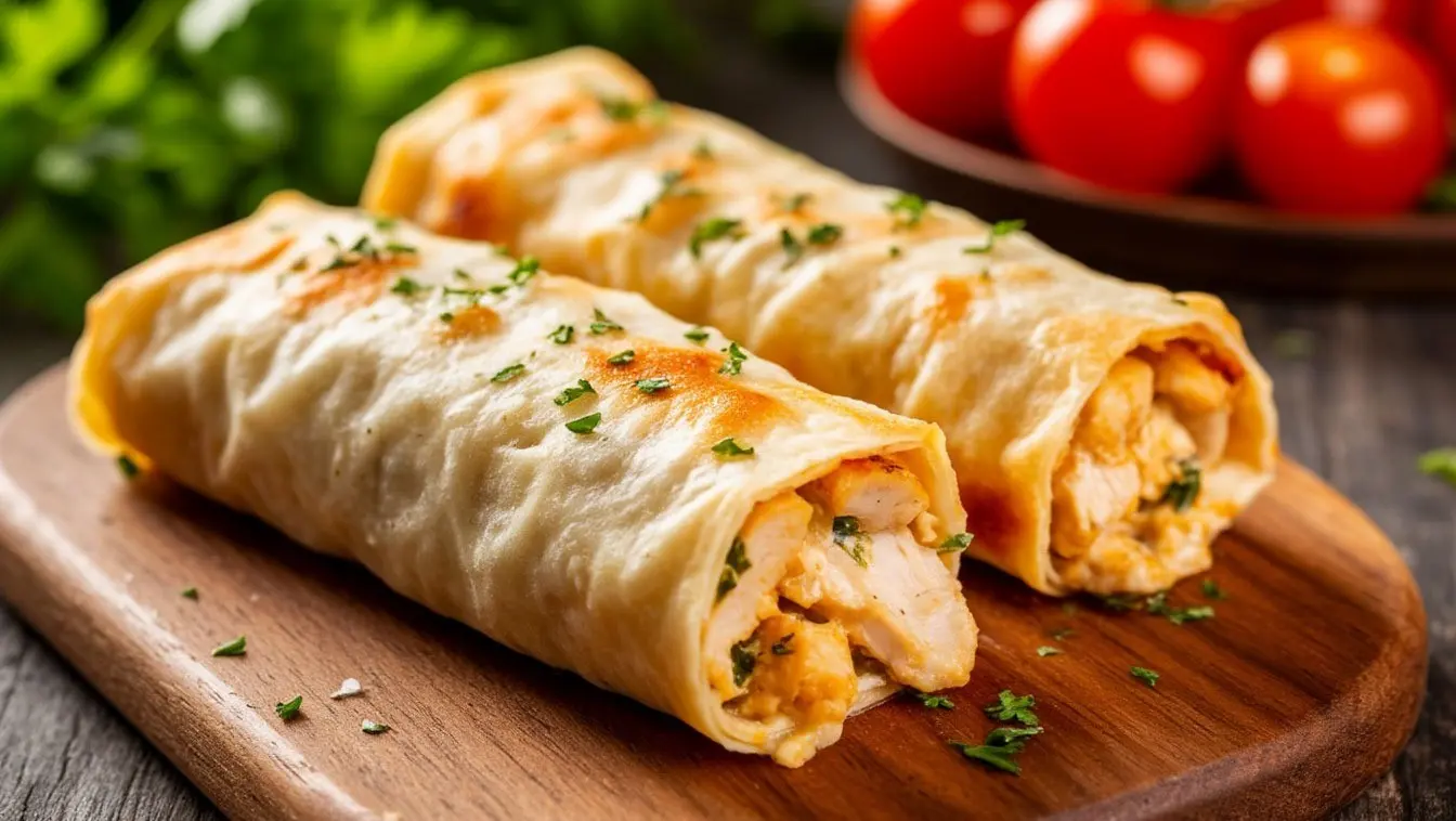 Рулет из лаваша с курицей и сыром за 15 минут: сочно внутри, хрустяще снаружи — аромат как в ресторане
